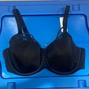 Understance Peek-Proof T-Shirt Flexwire Contour Demi Bra in Black (Size 38DDD)